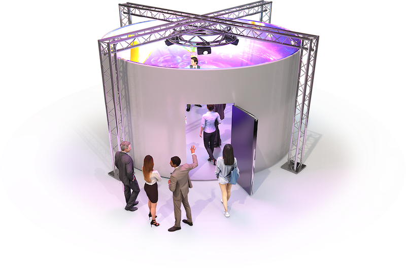 Circular room 360 projections