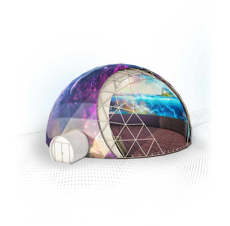Geodesic Dome Cylinder Room