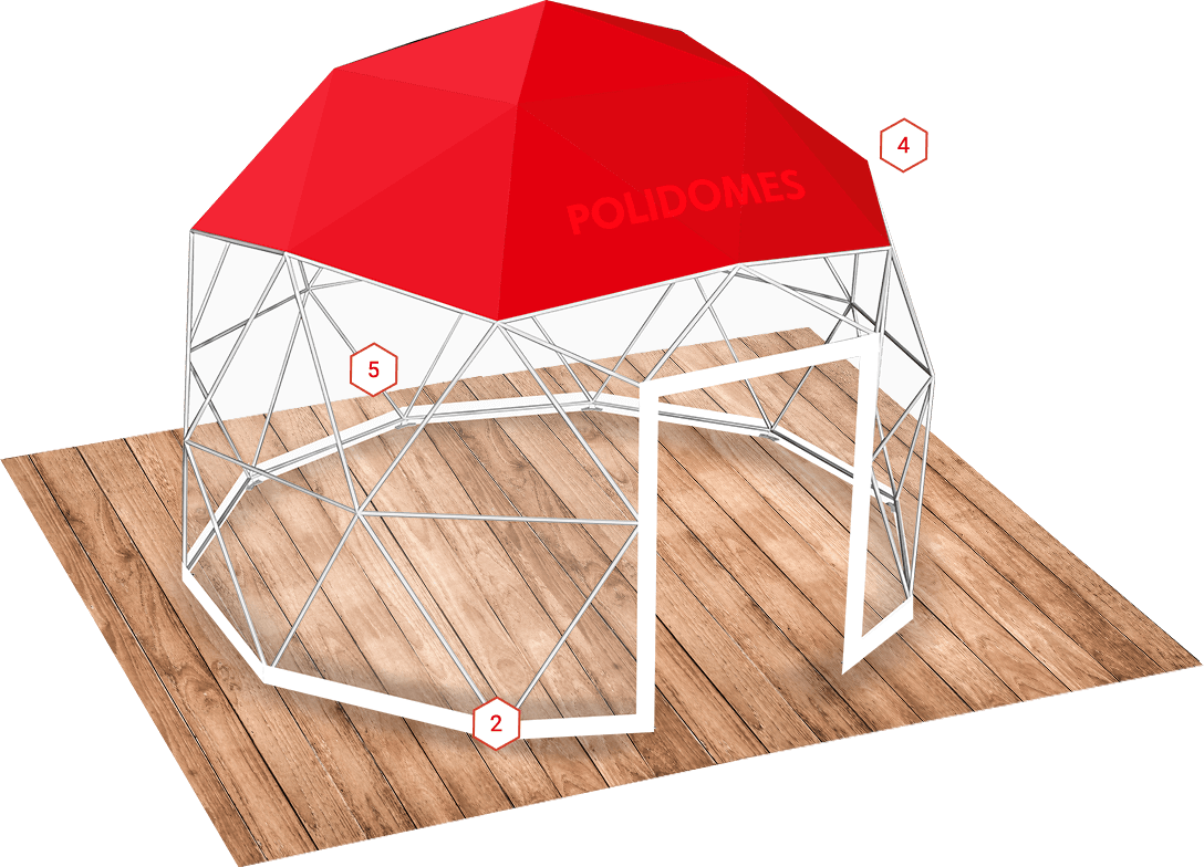 Igloo geodesic framework - learn more about our stell geodesic structures
