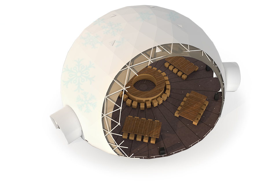 Apre Ski dome - heater room as geodesic dome