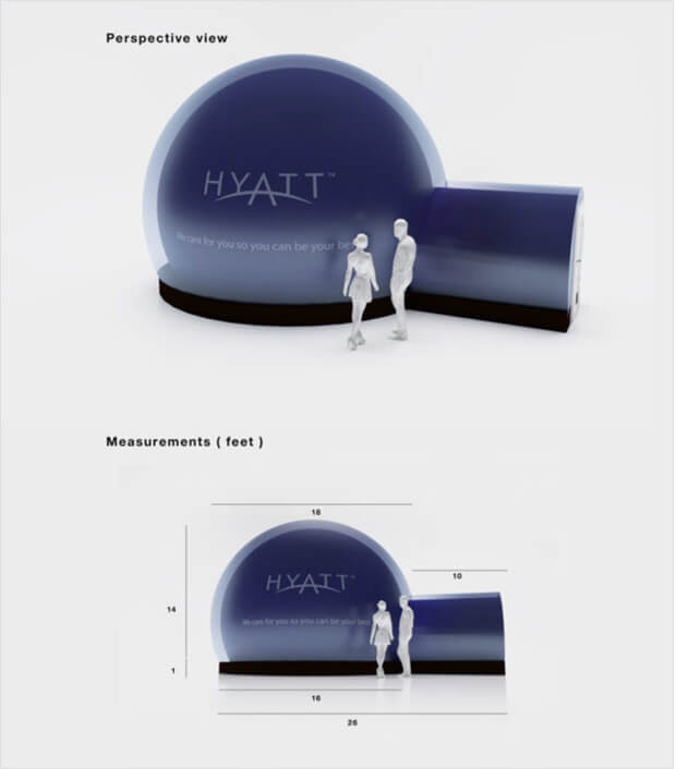 Hyatt - Meditation Station in a Bubble Tent