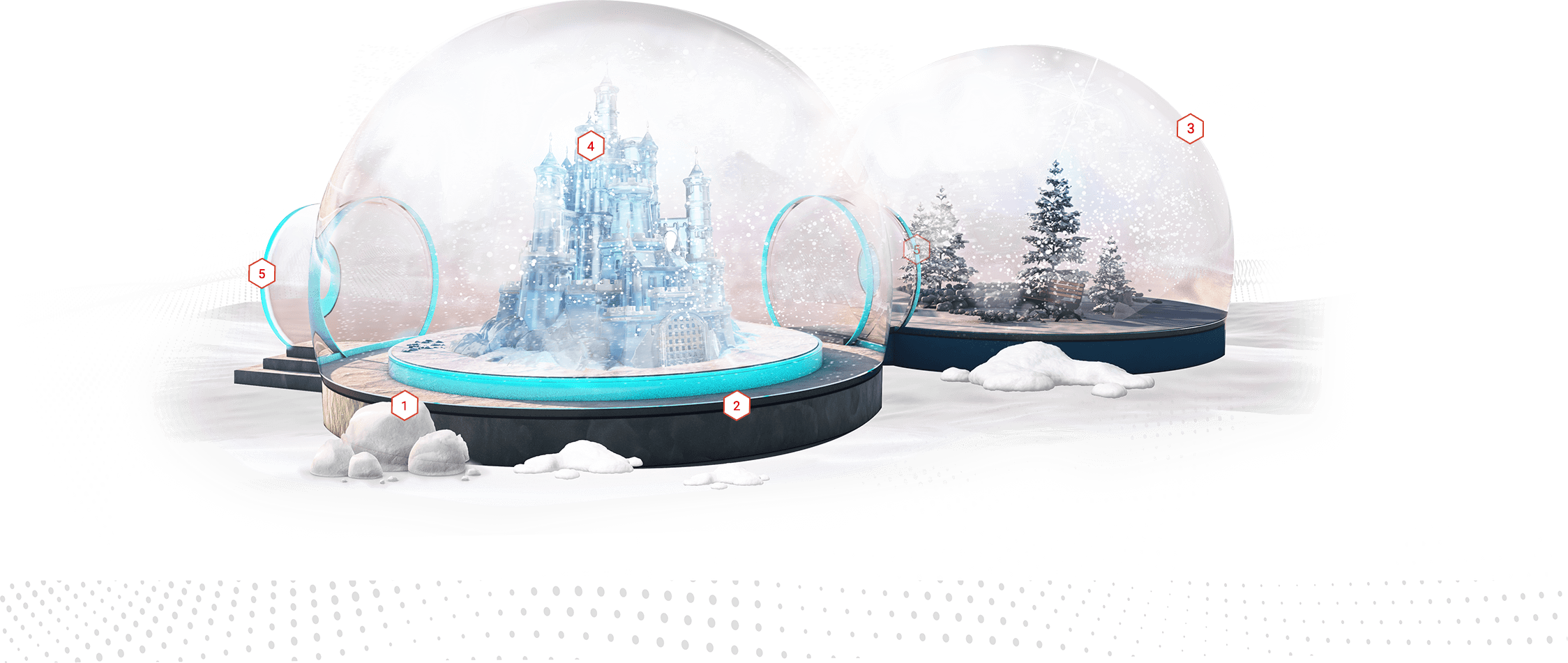 Giant Snow Globe - see connected our bubble tents for rental or sale