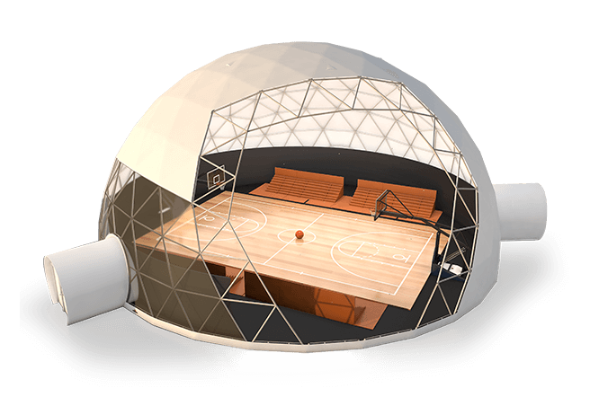 Basketball Court in geodome