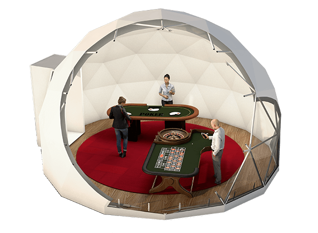 Roulette, card games in Geodesic Casino
