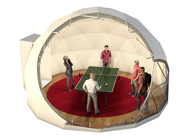 Ping Pong in a spherical dome