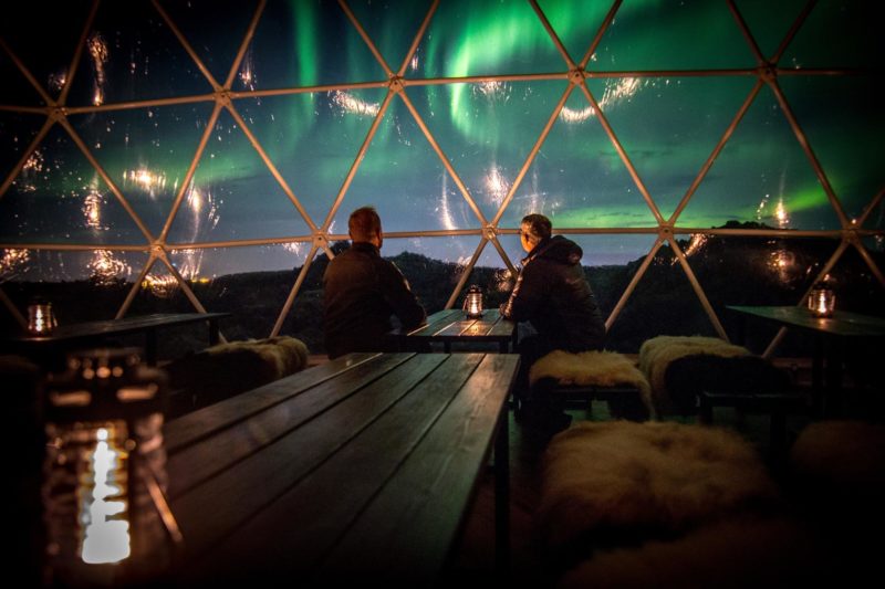 Northern lights center, Iceland Sept. 2019 Polidomes geodesic