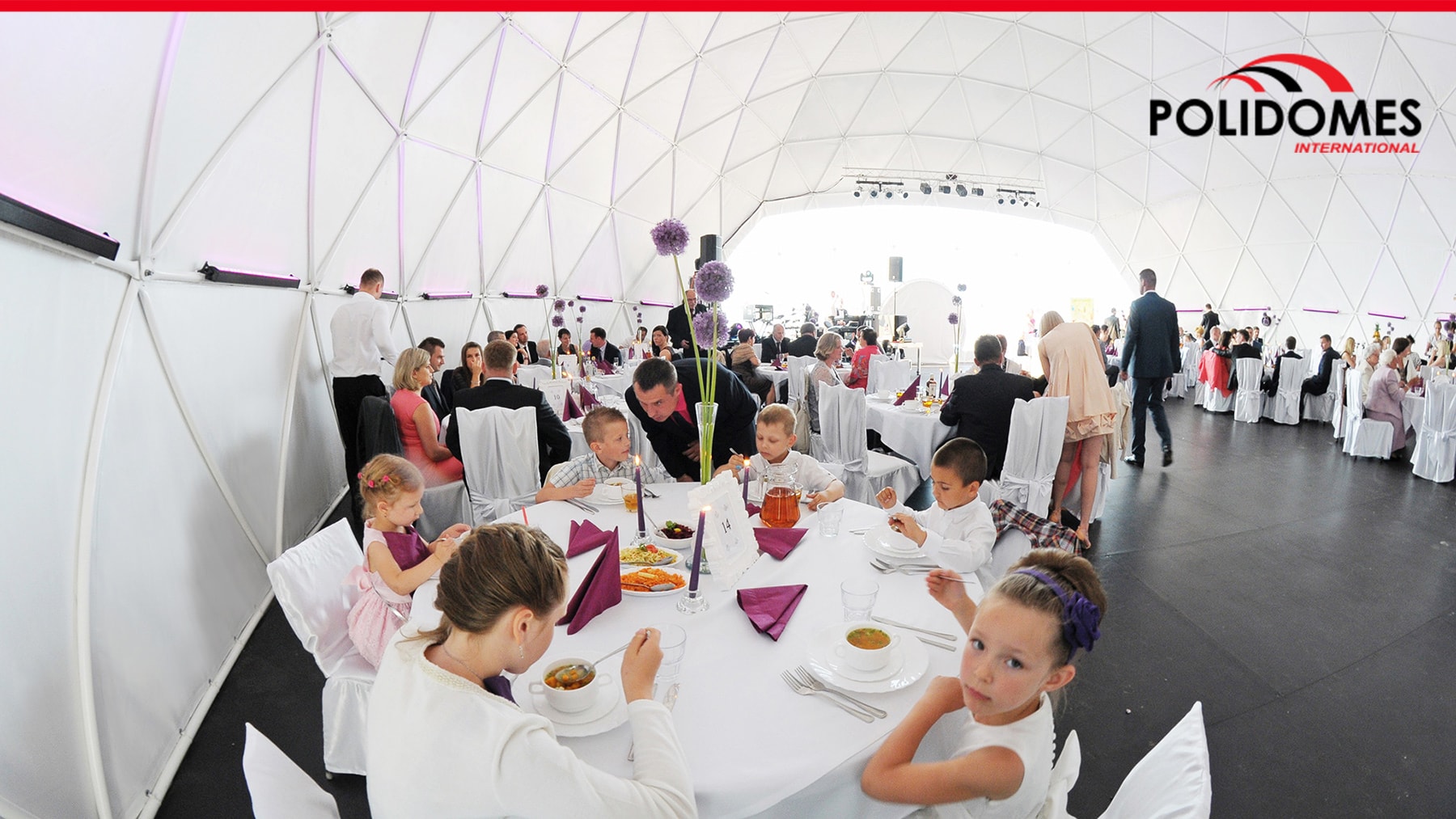 wedding tent from inside