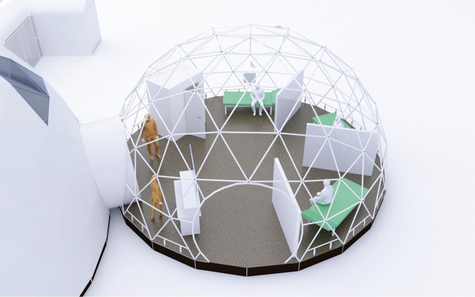 Civil and Military Emergency Shelters Polidomes geodesic tents