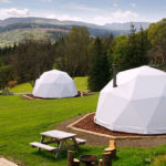 geodesic dome can be used as unqiue glamping solution