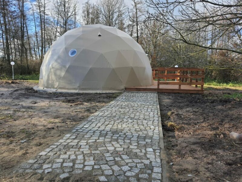 Outdoor Pods Ireland, Wooden Geodesic Dome