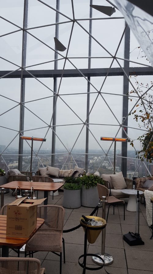 Igloo domes for the rooftop terrace, Manchester Nov. 2018 Polidomes