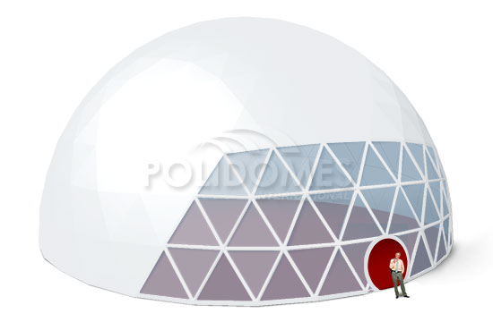 biggest transparent geodesic dome tent