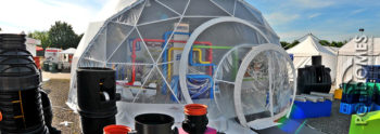 wavin geodesic dome tent at the fair