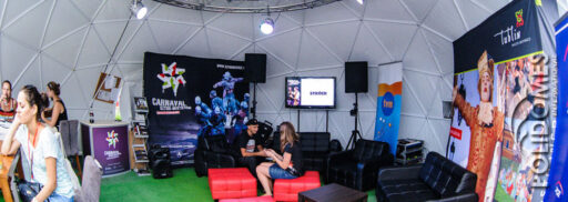 vip zone in geodesic tent